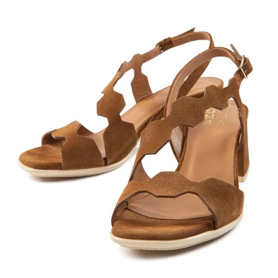 sandali FLOW in camoscio marrone