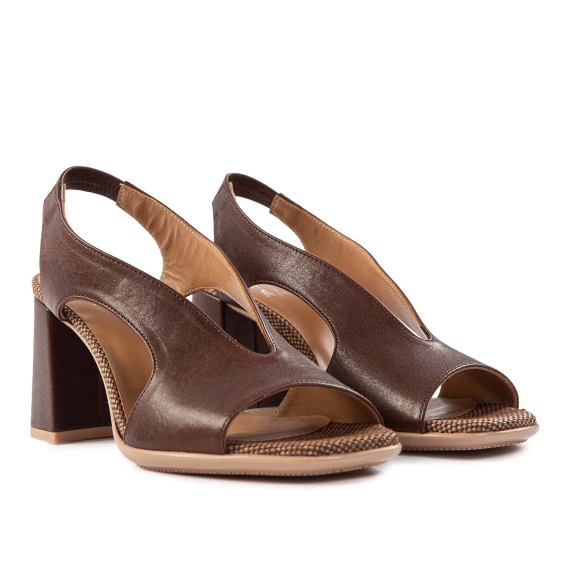 chanel v-neck dark brown leather