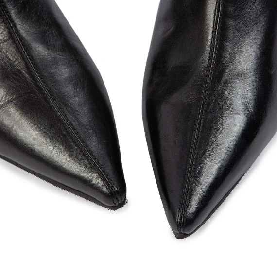 GOLDEN UNION spool heel black ankle boots