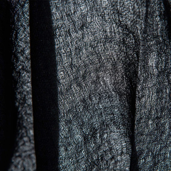 pashmina nera in lana e cashmere