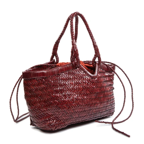 shopper CRUDELIA in pelle barolo